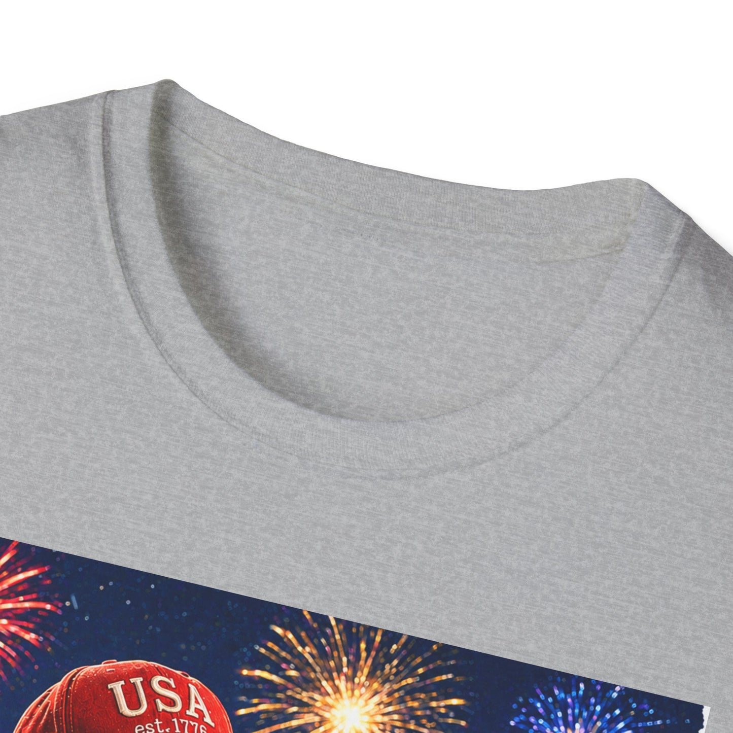 Patriotic Fourth of July T-Shirt — 'I'm Just Here for the Fireworks' Graphic Tee