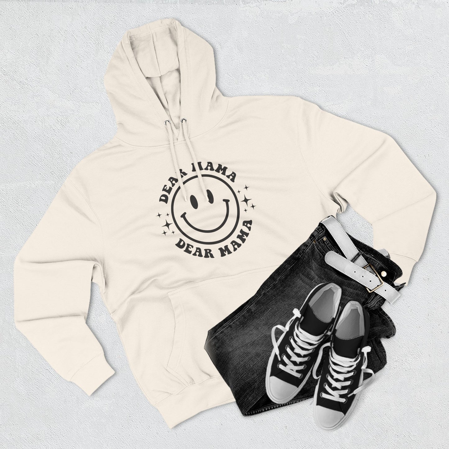 Mama's Place Hoodie — Retro Smiley "Ain't a Woman Alive" Fleece Pullover