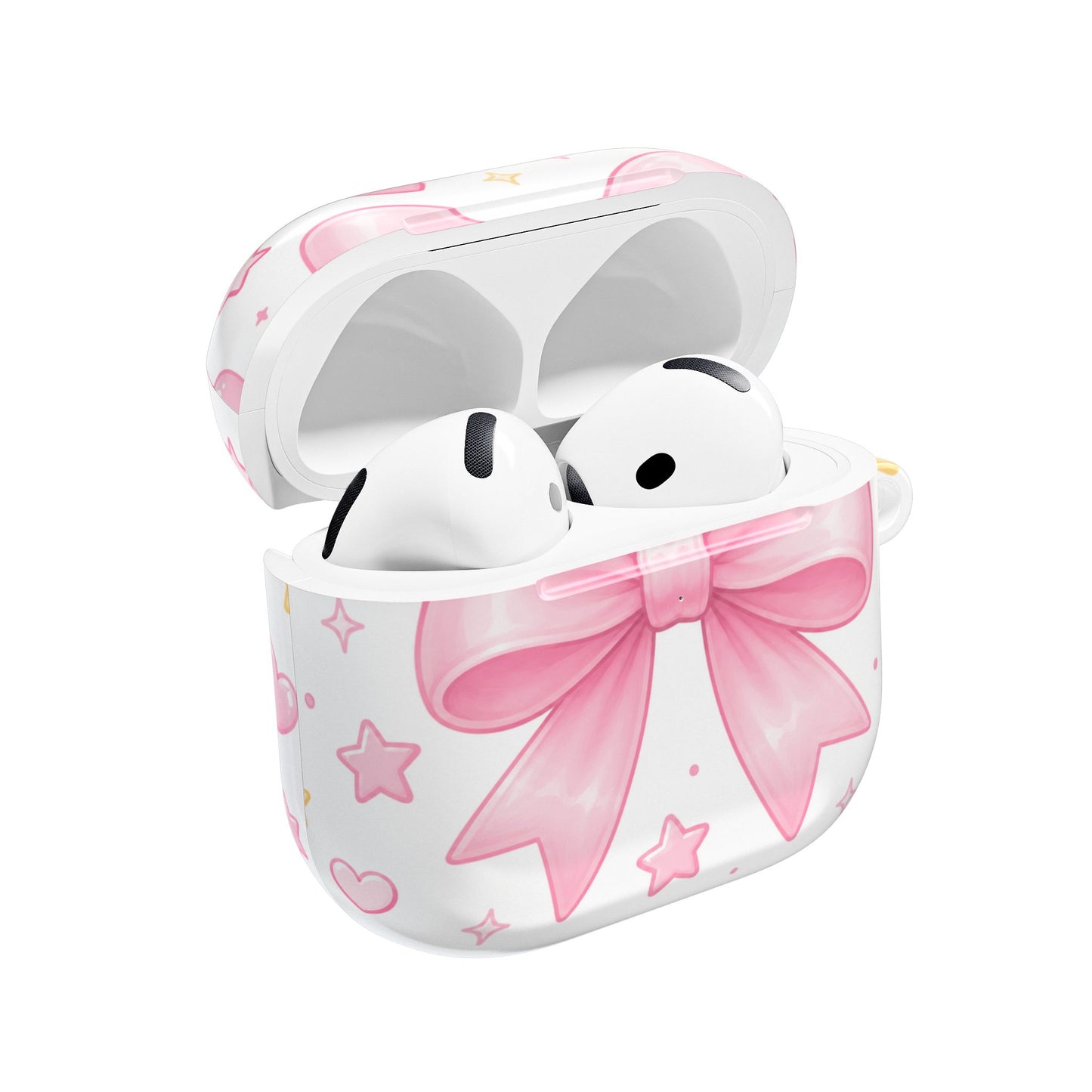 Pink Bow AirPod Case — Cute Heart & Star Protective Cover