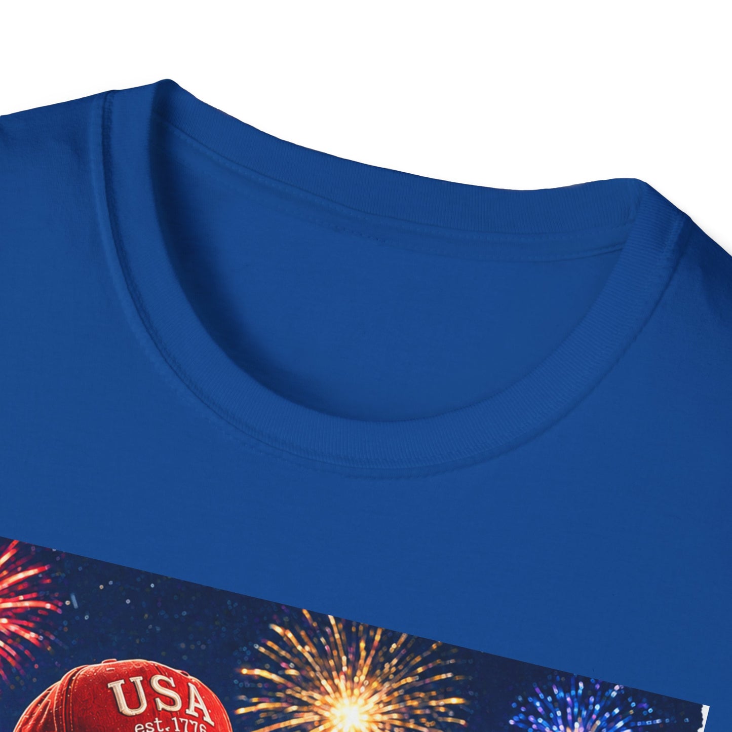 Patriotic Fourth of July T-Shirt — 'I'm Just Here for the Fireworks' Graphic Tee