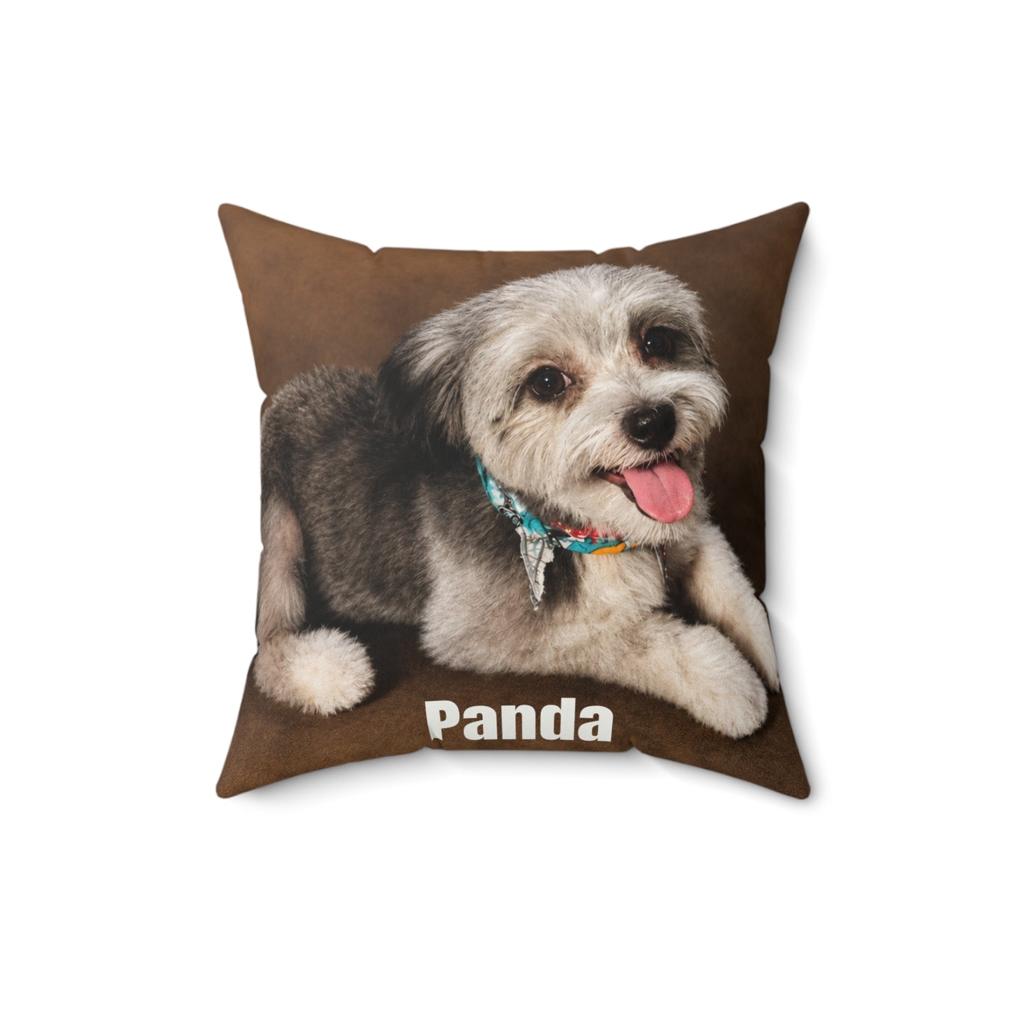 Personalized Dog Photo Pillow – (Panda)