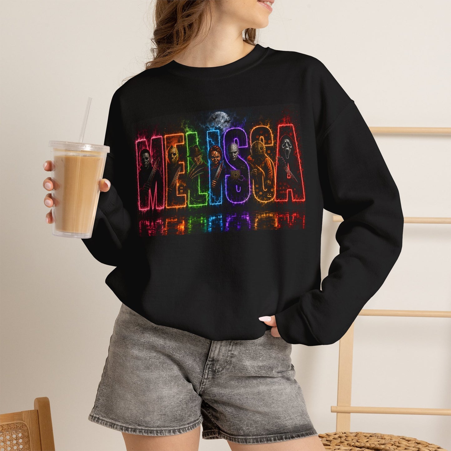 Melissa Rainbow Tie-Dye Name Crewneck Sweatshirt
