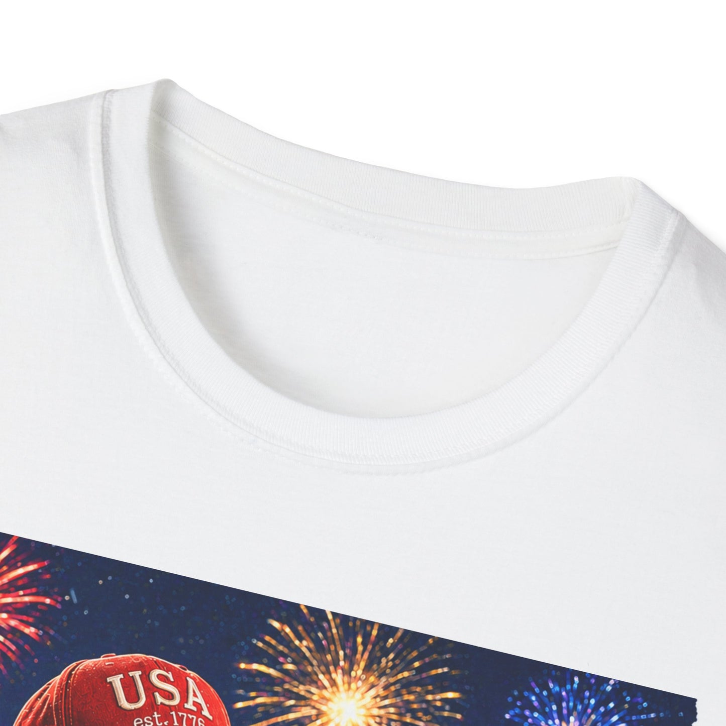 Patriotic Fourth of July T-Shirt — 'I'm Just Here for the Fireworks' Graphic Tee