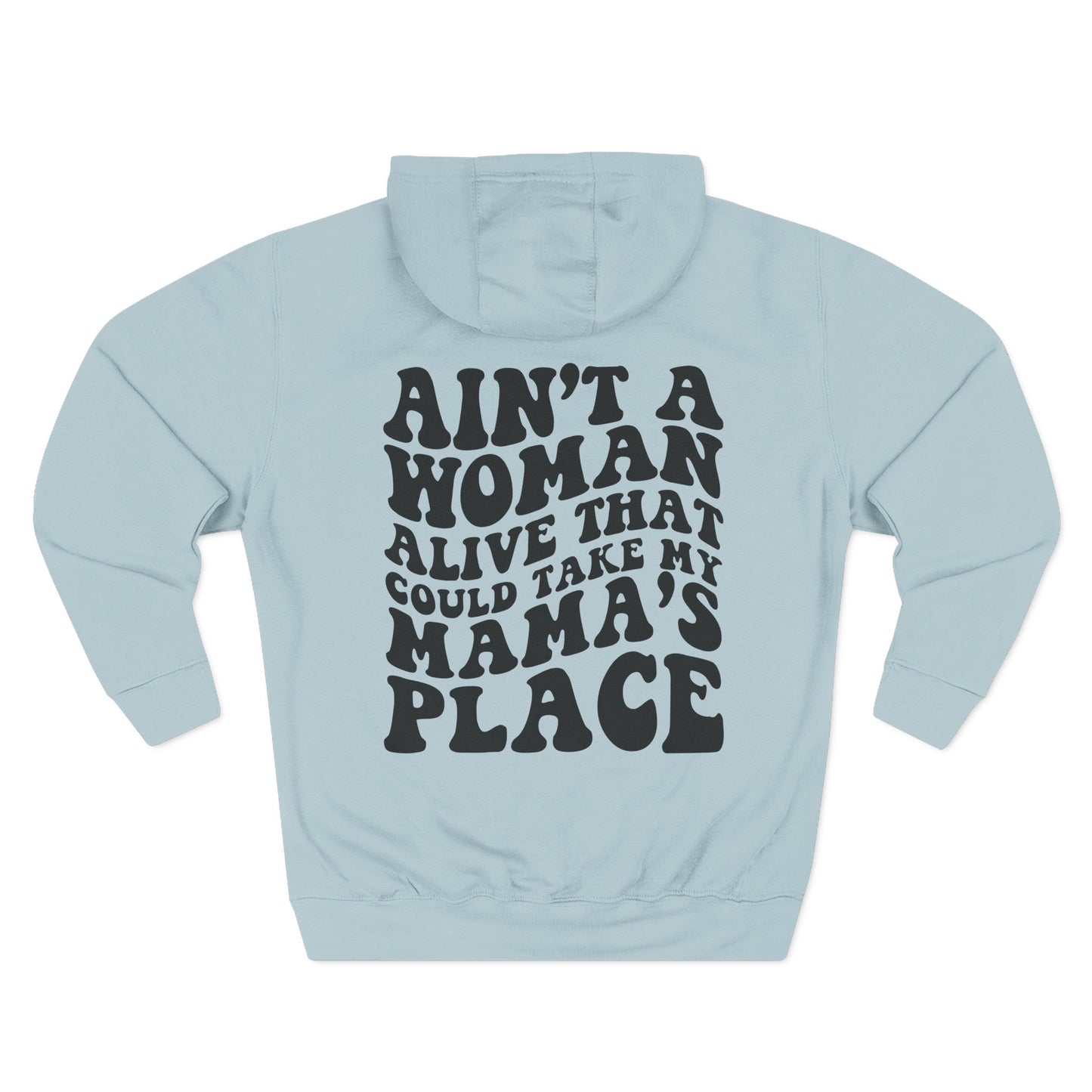 Mama's Place Hoodie — Retro Smiley "Ain't a Woman Alive" Fleece Pullover