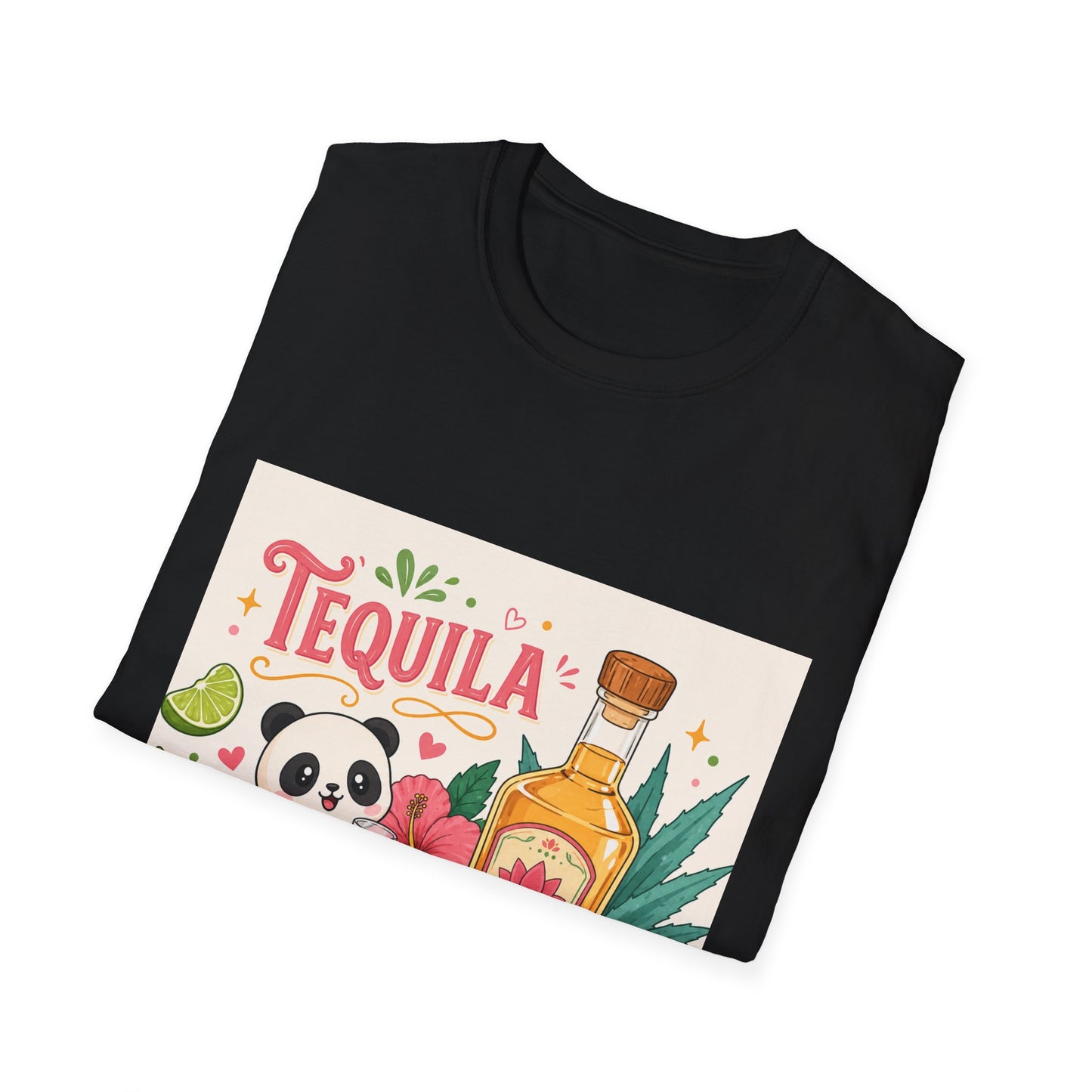 Tequila Cheaper Than Therapy T-Shirt – Cute Panda & Bottle Party Tee