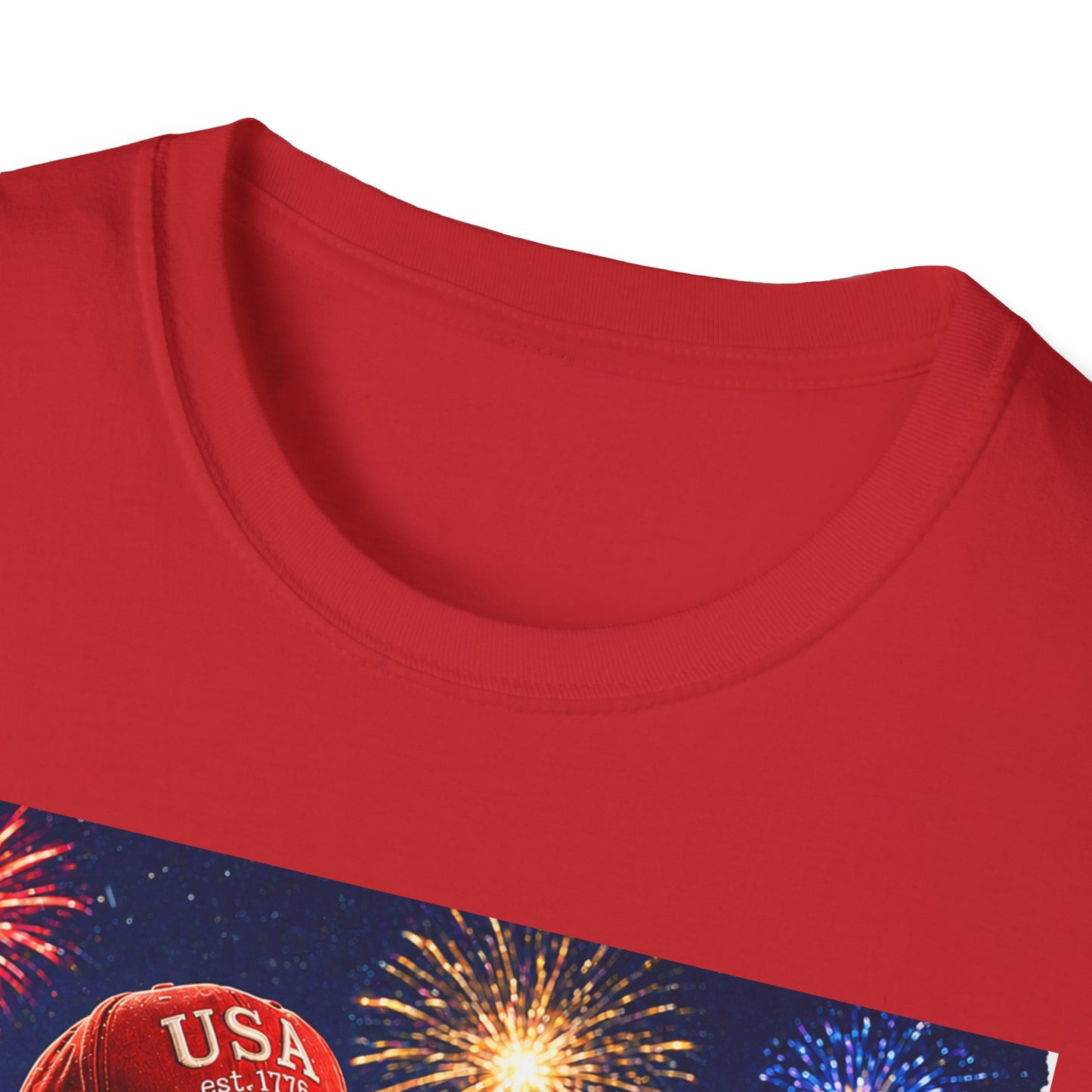 Patriotic Fourth of July T-Shirt — 'I'm Just Here for the Fireworks' Graphic Tee