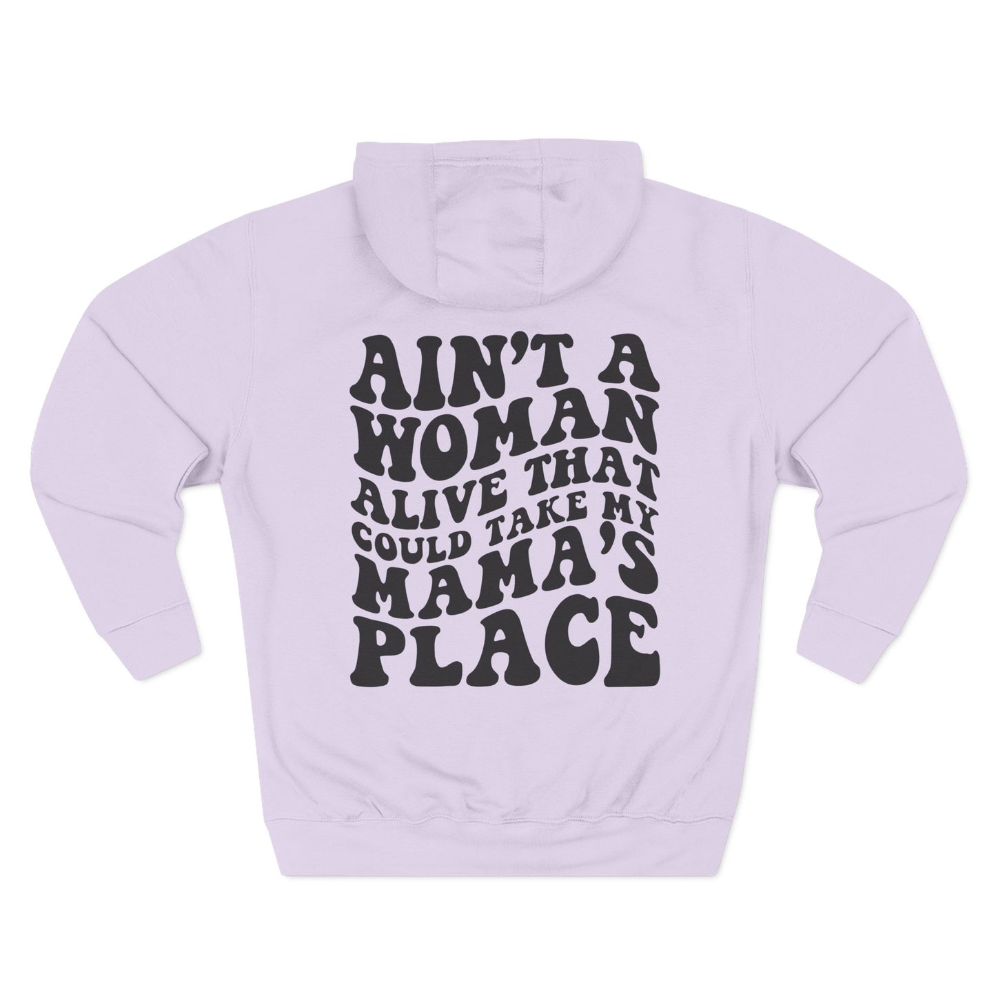 Mama's Place Hoodie — Retro Smiley "Ain't a Woman Alive" Fleece Pullover