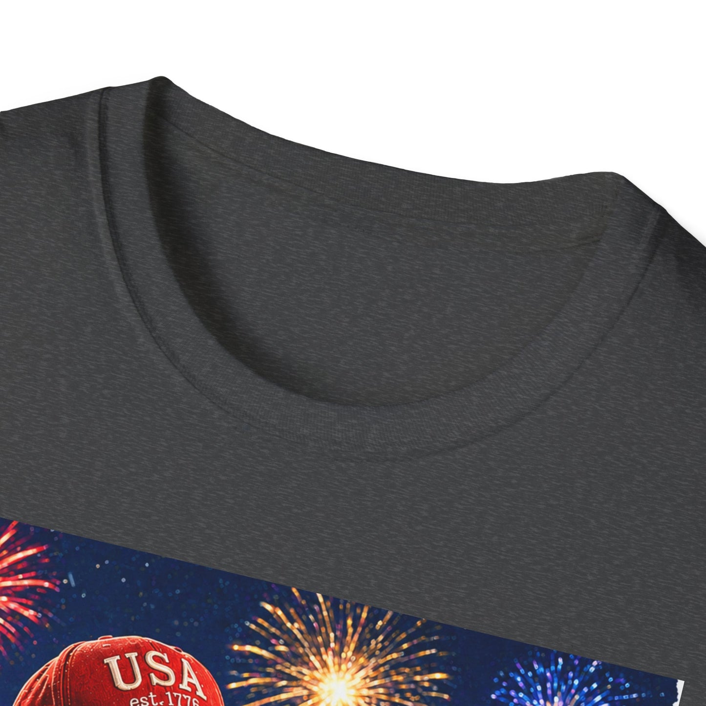 Patriotic Fourth of July T-Shirt — 'I'm Just Here for the Fireworks' Graphic Tee