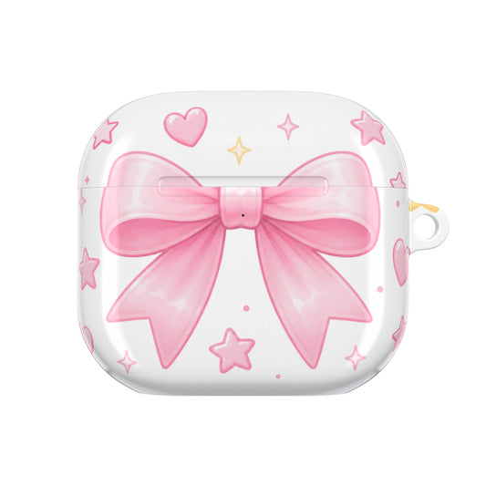 Pink Bow AirPod Case — Cute Heart & Star Protective Cover