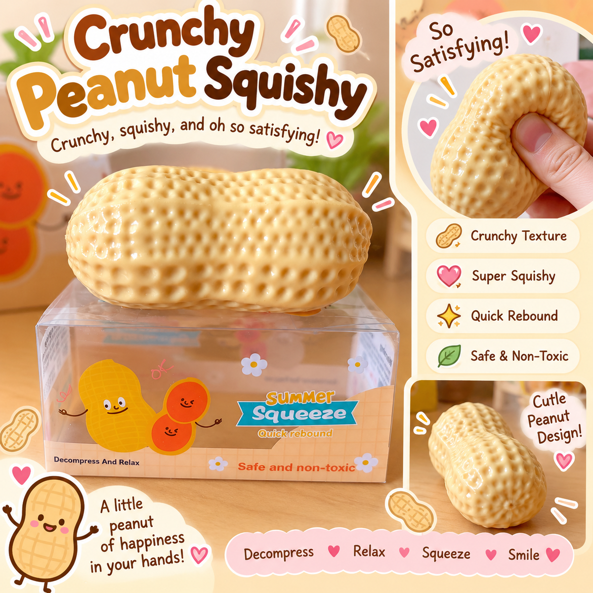 CRUNCHY PEANUT SQUISHY! ✨🥜